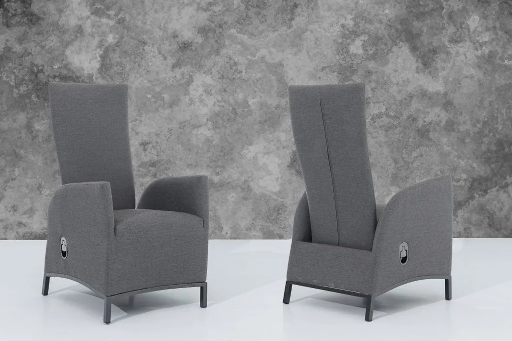 Doppler PARIS LIKA-TEX® szare - luksusowy regulowany fotel ogrodowy - Towar rozpakowany (N352)
