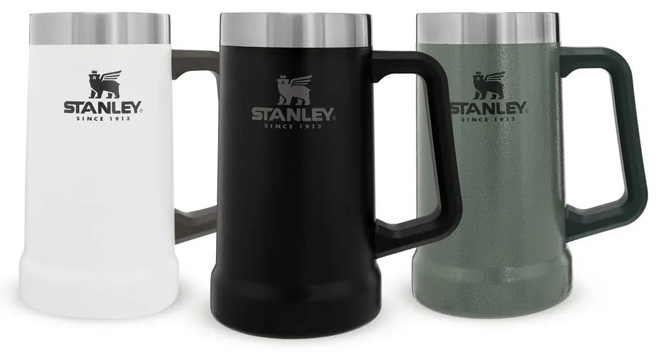 Czarny kubek termiczny ze stali nierdzewnej 700 ml The Big Grip Beer Stein Black – Stanley
