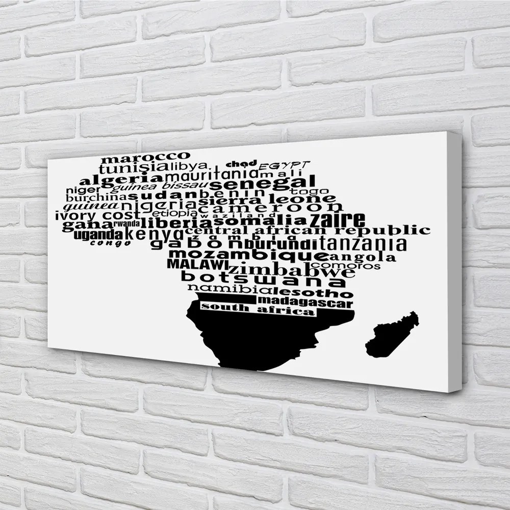 Fotoobraz na płótnie Czarno-Białe Napisy