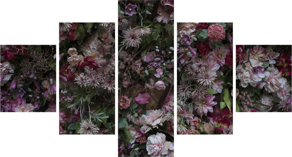 Obraz - Ściana kwiatowa (125x70 cm)