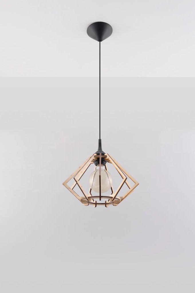 Drewniana lampa wisząca w stylu boho - 6X EX519 T2-M29