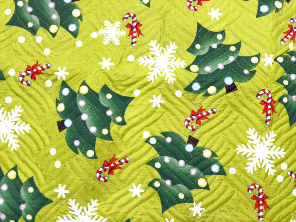 Narzuta na łóżko CHRISTMAS TREE, zielony Rozmiar: 170 x 210 cm