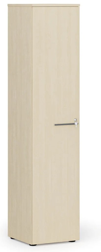 Szafa biurowa wąska PRIMO WOOD, 1781 x 400 x 420 mm, brzoza