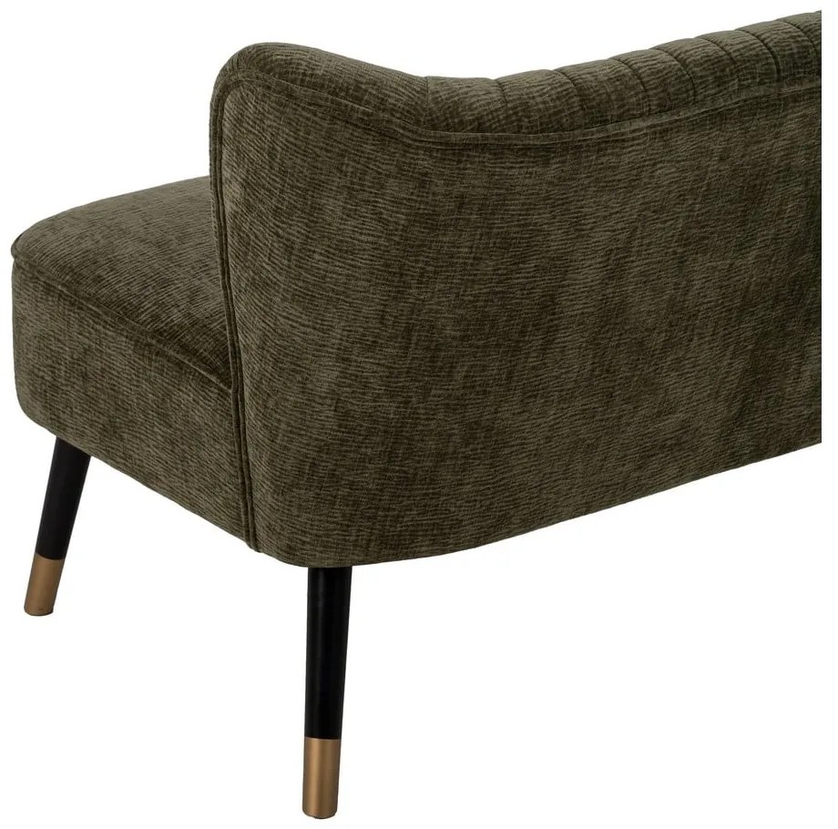 Zielona sofa z tkaniny szenilowej 134 cm Glam – Ixia