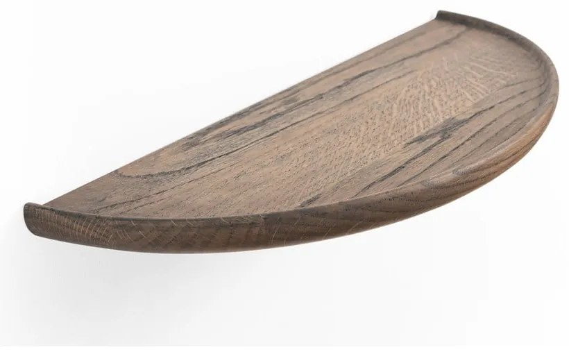 Brązowa półka z litego drewna dębowego 40 cm Mu – Gazzda