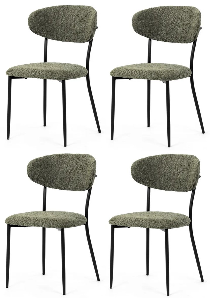 Zestaw krzeseł do jadalni CT-W1021 GRN2, 4 szt.