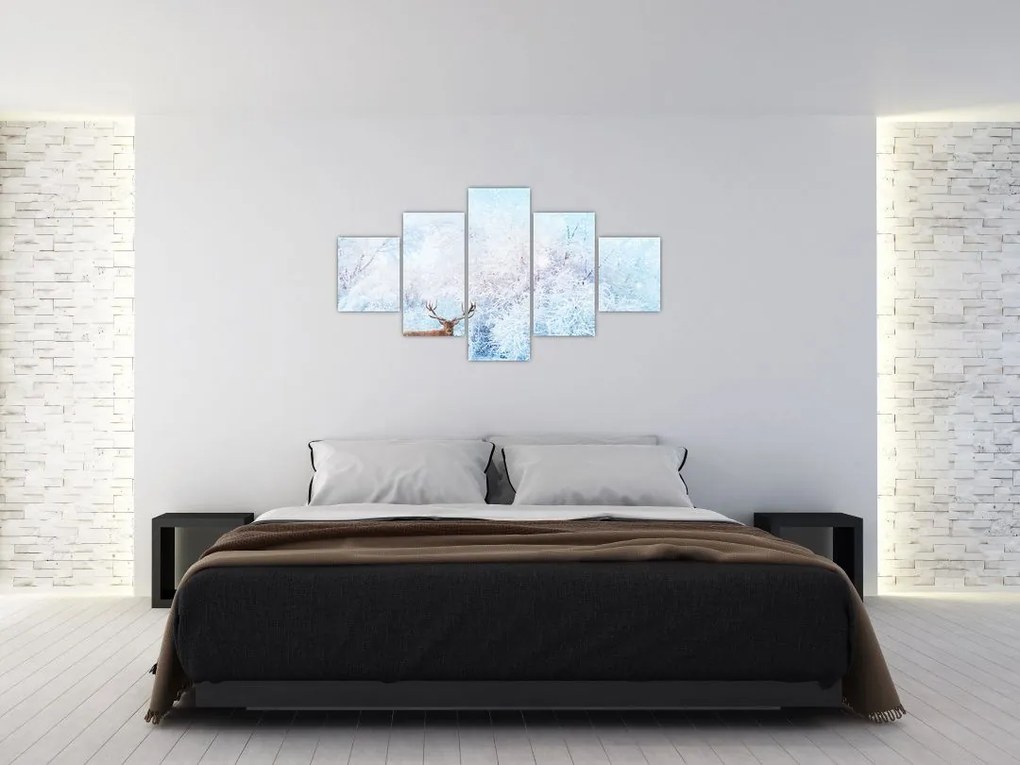 Obraz majestatycznego jelenia (125x70 cm)