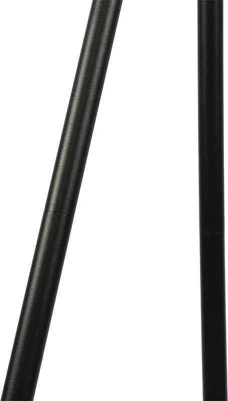 Nowoczesna lampa podłogowa zewnętrzna czarna IP44 z LED na solar - Virginia