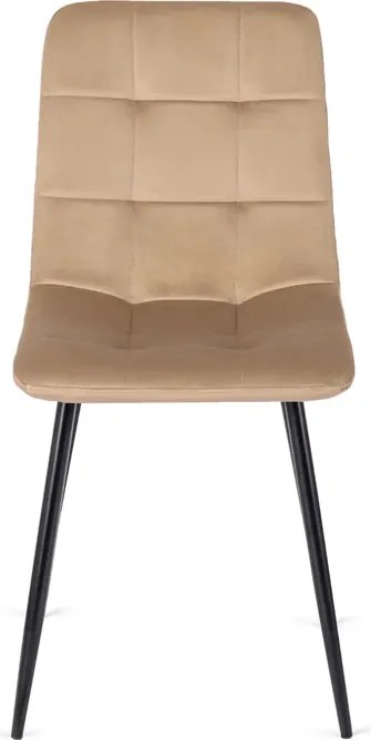Zestaw Stół Okrągły Rozkładany HARRY 102-142 cm Dąb Artisan/Czarny i 6 Krzeseł Tapicerowanych PERU Beżowych