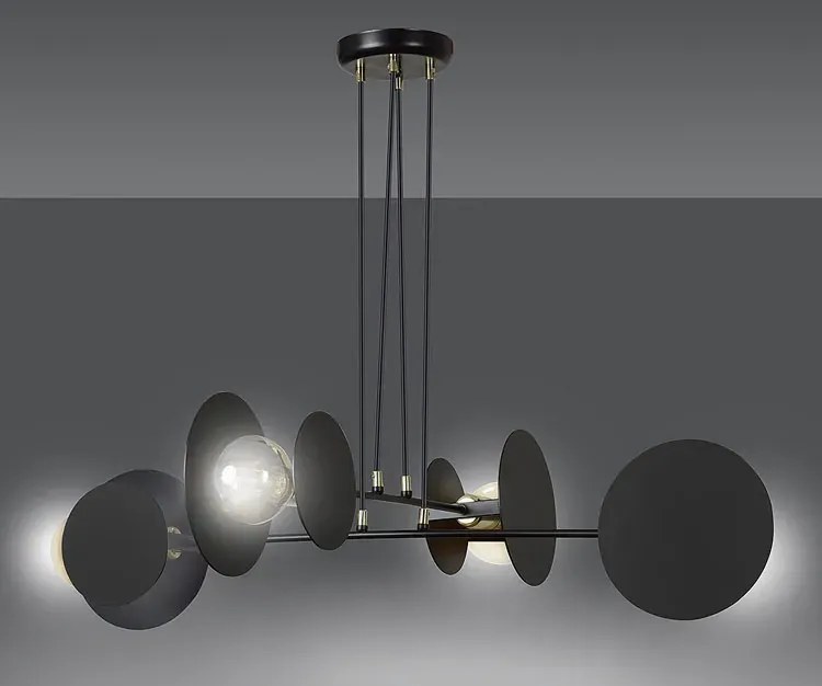 Czarna industrialna lampa wisząca - D027-Coriso