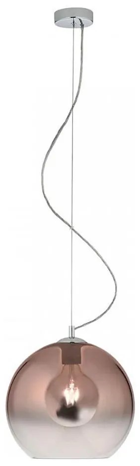 Redo 01-2076 - Żyrandol na lince BOWL 1xE27/42W/230V śr. 30 cm miedź