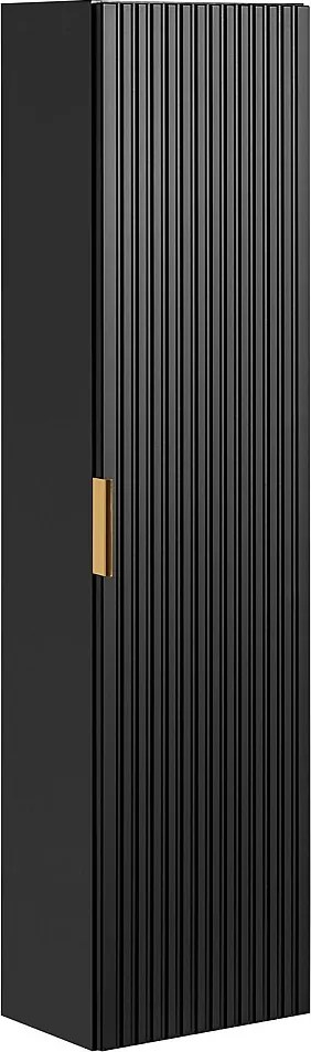 Słupek łazienkowy podwieszany ryflowany - Czarny - wys. 140 cm - ZEVARA