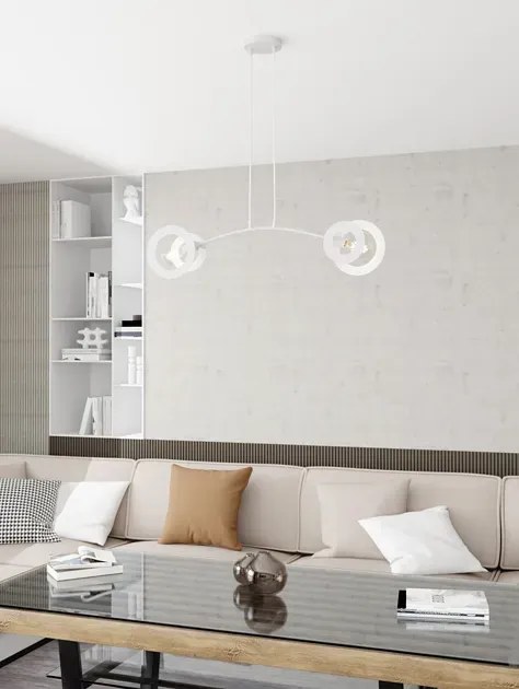 Biała loftowa lampa wisząca - 24X D155 S5-Z90