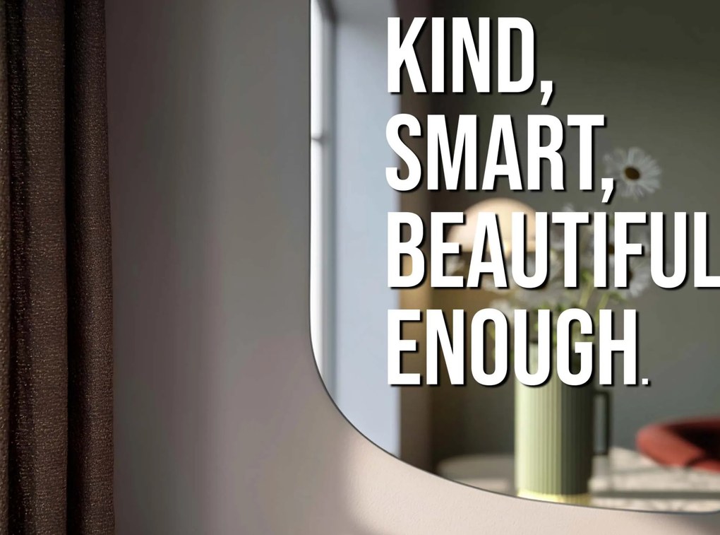 Naklejka na lustro S23 – You are kind, smart, beautiful, enough.