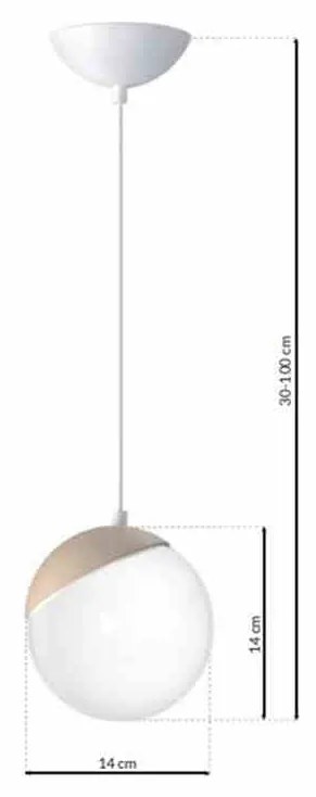 Lampa wisząca SFERA WOOD 1xE14