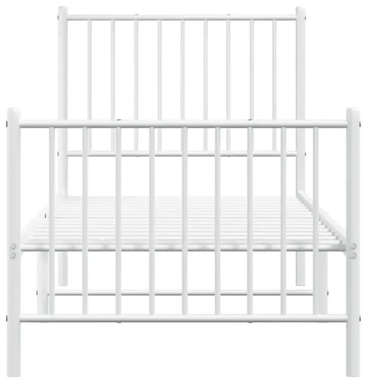 Białe pojedyncze łóżko metalowe 80x200 cm - Fiver