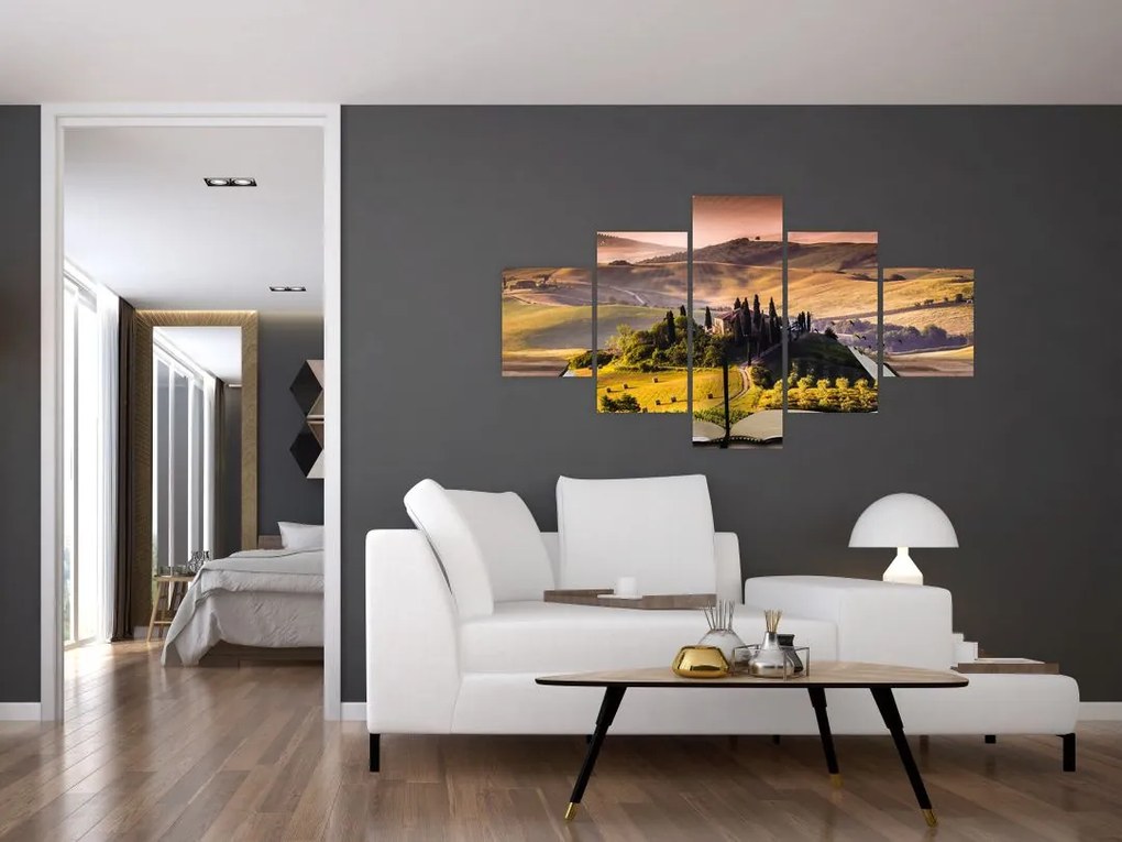 Obraz krajobrazu w książce (125x70 cm)
