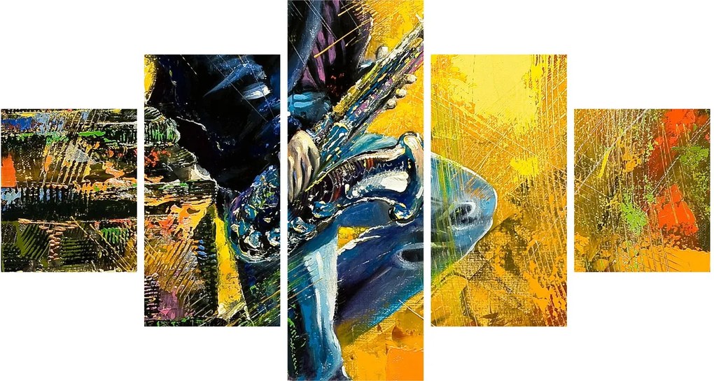 Obraz saksofonisty (125x70 cm)