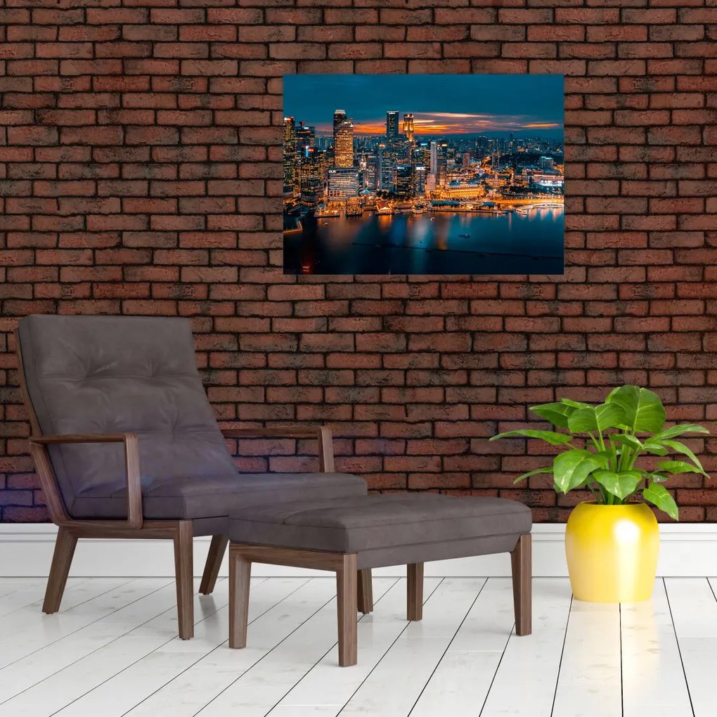 Obraz miasta nocą (70x50 cm)