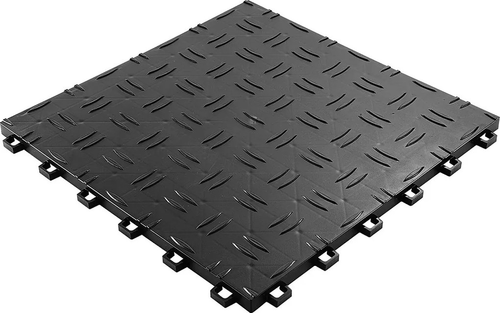 Garage Tiles SucceBuy 25 Sztuk 30,48x30,48 CM Czarne Płytki Garażowe do Lączenia