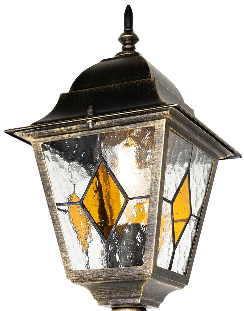Zewnetrzna Antyczna lampa ogrodowa stojąca antyczne złoto 240 cm 2-światła - Antigua klasyczny/Antyczny Oswietlenie zewnetrzne