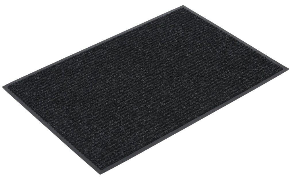 Trwała mata wejściowa z PVC 1+1 GRATIS, dywanowa, 90 x150 cm, czarna