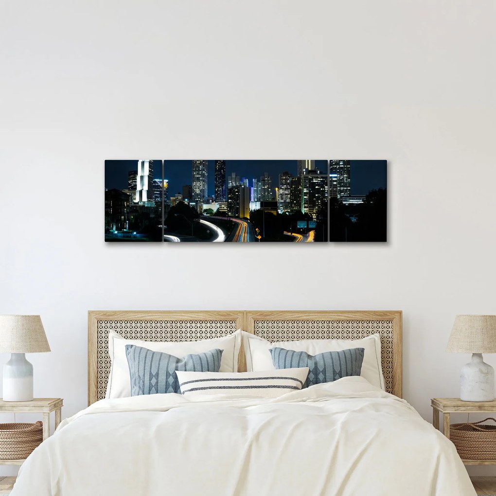 Obraz nocnej metropolii (170x50 cm)