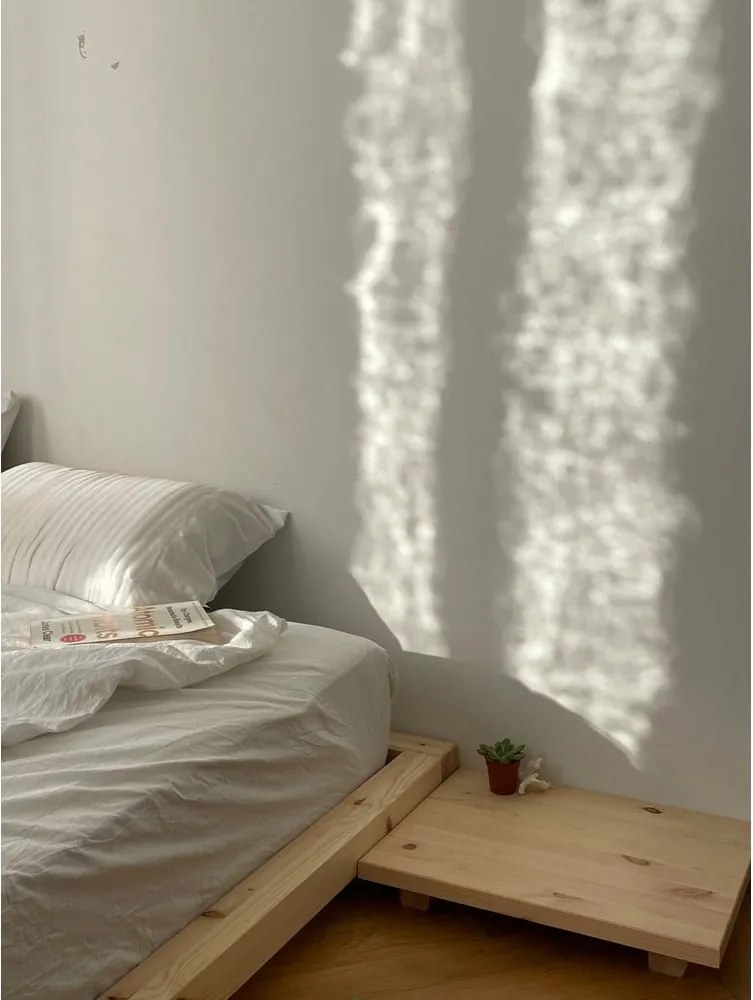 Łóżko dwuosobowe z drewna sosnowego ze stelażem 180x200 cm Dock – Karup Design