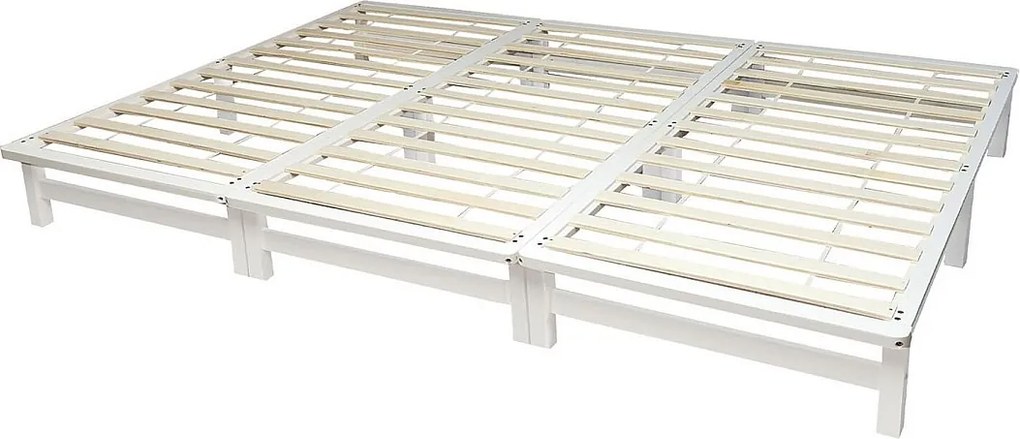 Łóżko rodzinne drewniane białe 270x200 cm