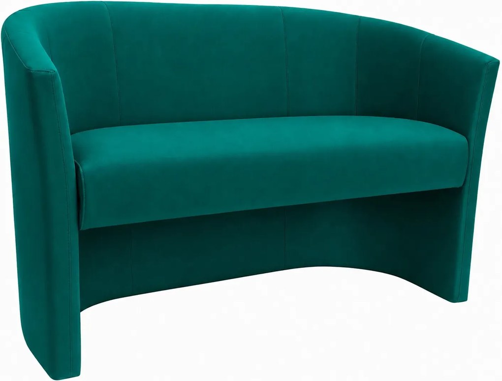 Sofa CLUB tapicerowana : Kolor tkaniny - VELVET - MG20, Typ tkaniny - Velvet