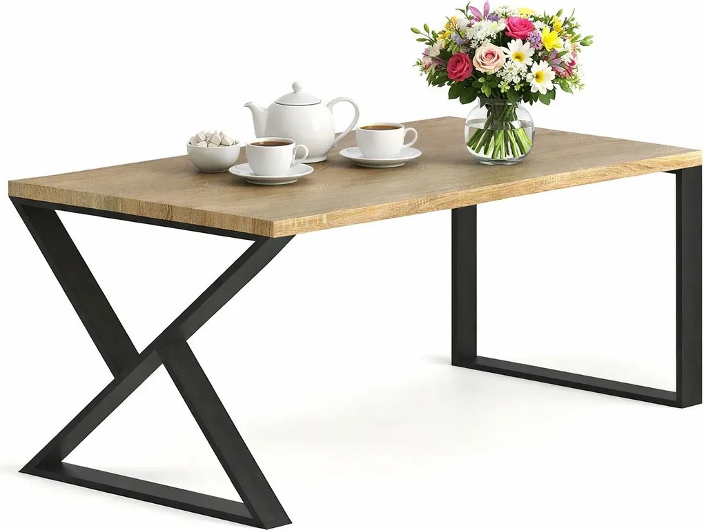 Drewniany stół w stylu industrialnym 150 x 70 H4-F97