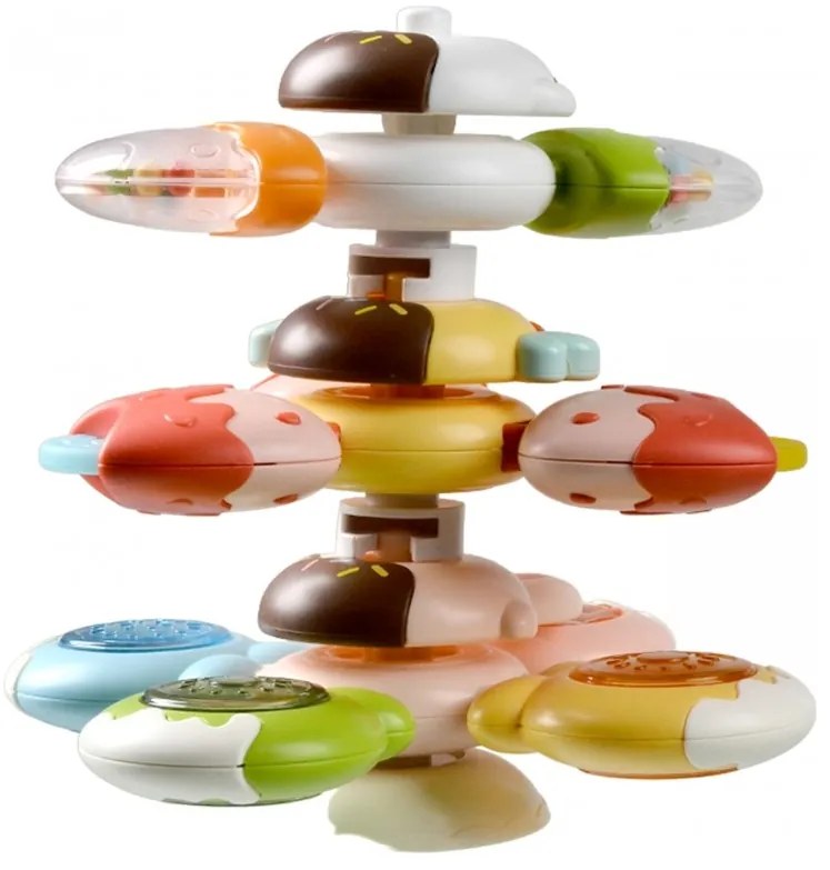 Woopie baby spinner zabawka sensoryczna pszczoła kurczak królik wymienne 3 szt.