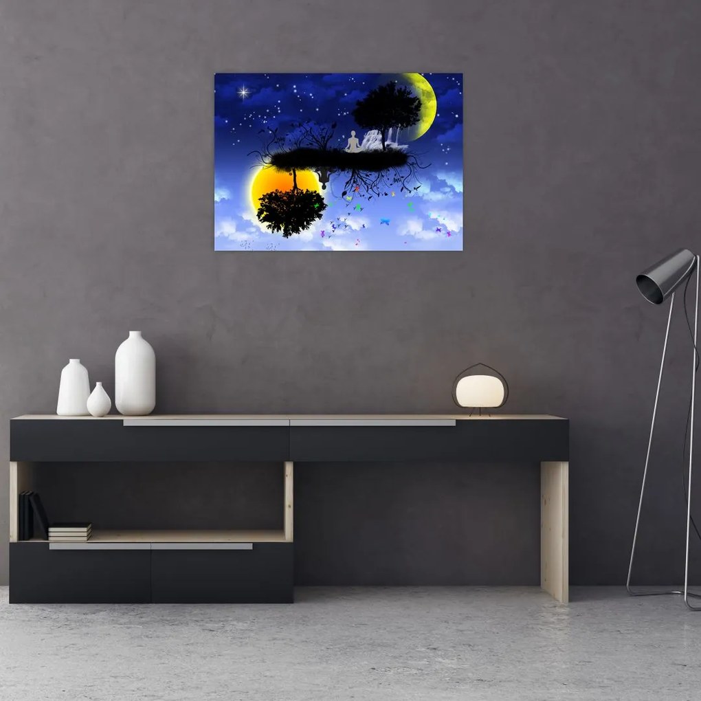Obraz na szkle - Odbicie równowagi (70x50 cm)