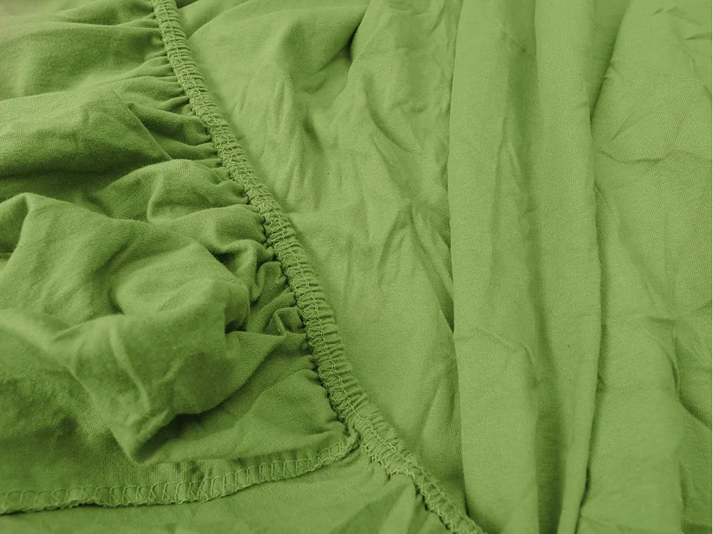PrzytulneMieszkanie.pl Prześcieradło jersey EXCLUSIVE zielone 180 x 200 cm
