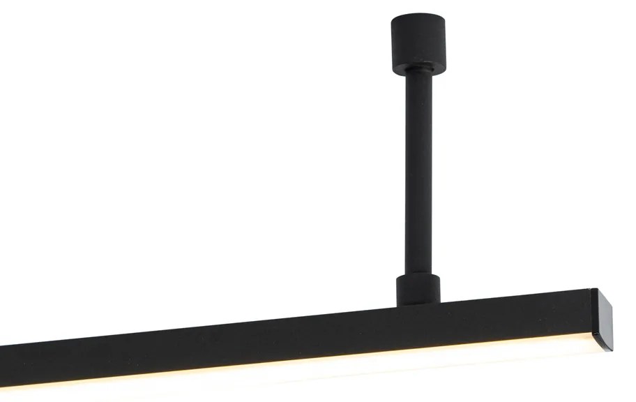 Lampa sufitowa czarna 150,8 cm z wbudowanym LED 3-stopniowy ściemniacz regulowany - AnnuschkaDesignerski Oswietlenie wewnetrzne