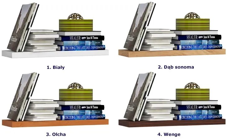 Półka ścienna na książki dąb sonoma N7-N22