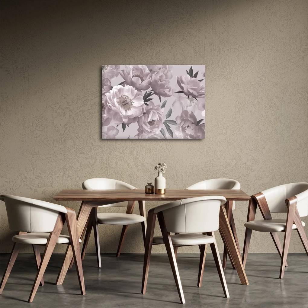 Obraz - Vintage kwiaty piwonii (70x50 cm)