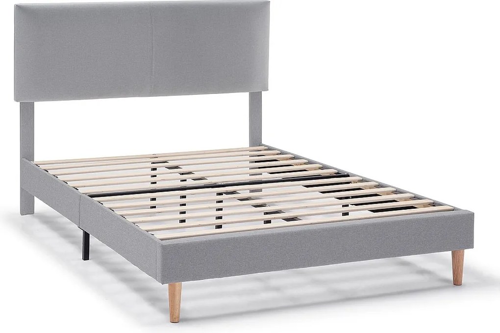 Rama łóżka tapicerowana Lauren 30 cm, 90 x 190 cm, Jasnoszary