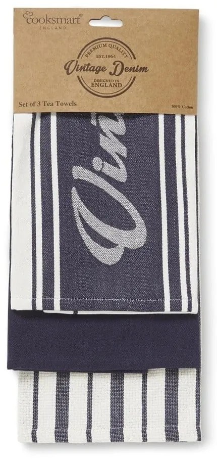 Zestaw ścierek, fartucha i rękawicy kuchennej 5 szt. Oxford Denim – Cooksmart ®