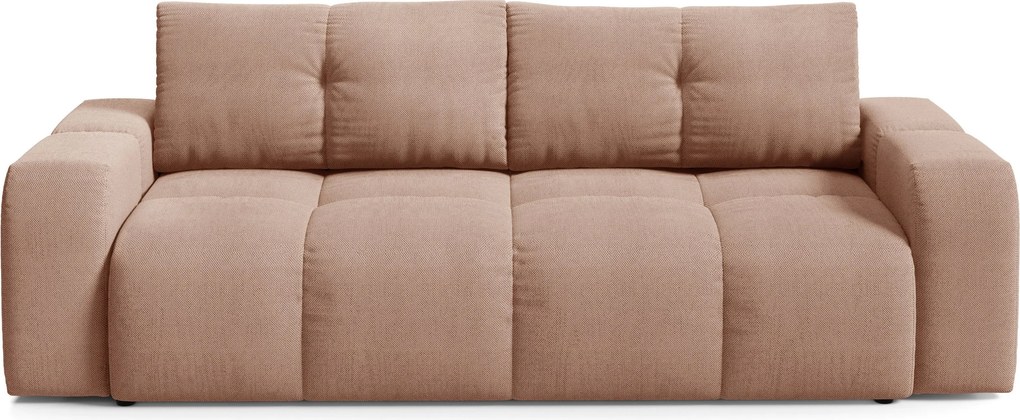 Masseno Sofa DUCA z funkcją spania i pojemnikiem na pościel, Rozkładana sofa - Pomarańczowy, CURIO 60
