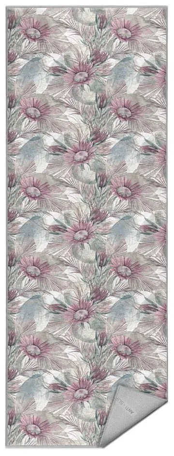 Fioletowo-szary chodnik odpowiedni do prania 80x200 cm Dusty Flowers – Mila Home