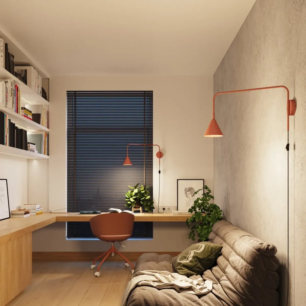 Kinkiet NOX ochra czerwona SOLLUX  LIGHTING