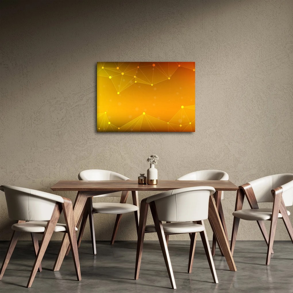 Abstrakcyjny żółty obraz (70x50 cm)