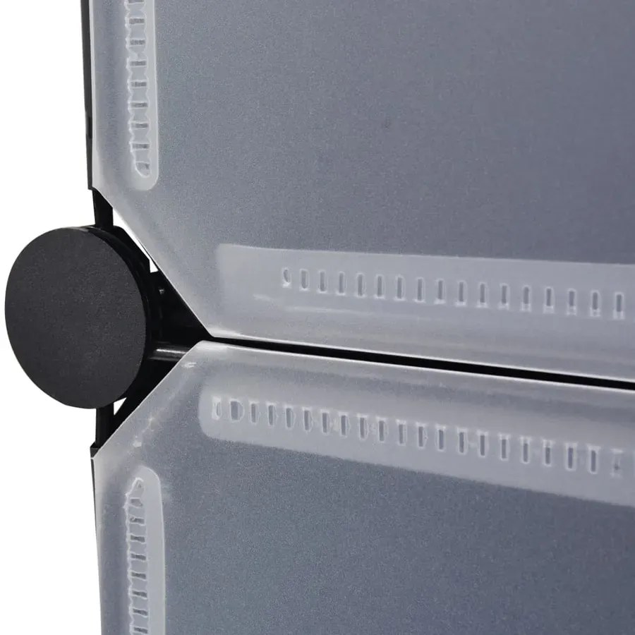 Czarna wysoka szafka na obuwie B8-W93