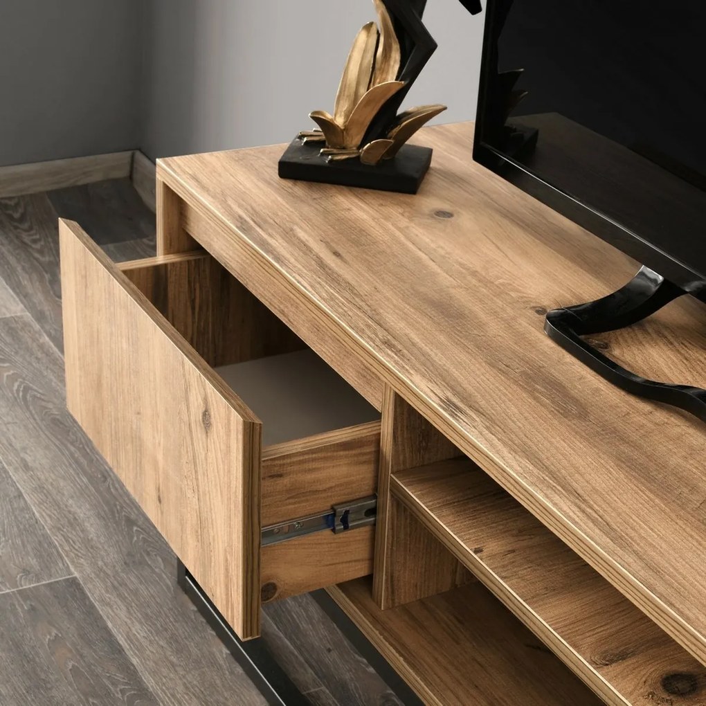 Szafka pod telewizor Belinda Pine and Black I, M