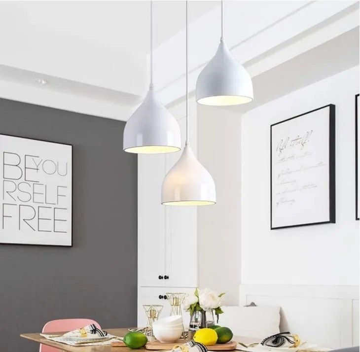 Lampa sufitowa loftowa metalowa wisząca AT17-3SZ-Biała