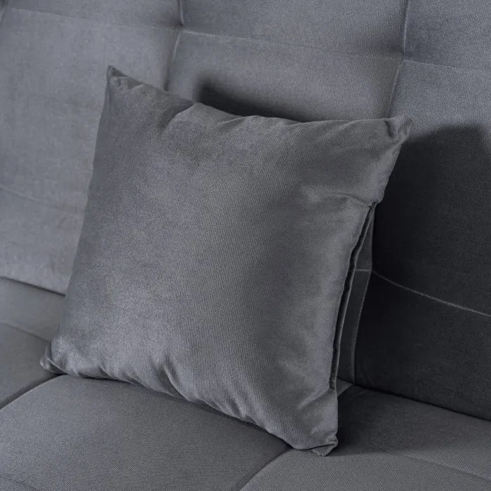 Sofa z Funkcją Spania LIMA Rozkładana Wersalka Dwuosobowa Szara Nowoczesna do Salonu