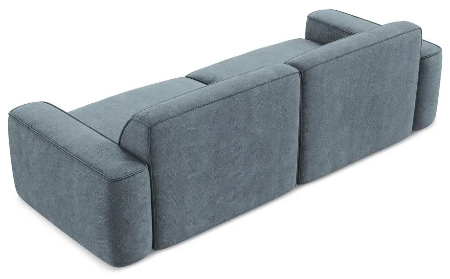 Szaroniebieska sofa z tkaniny szenilowej 244 cm Omao – Makamii