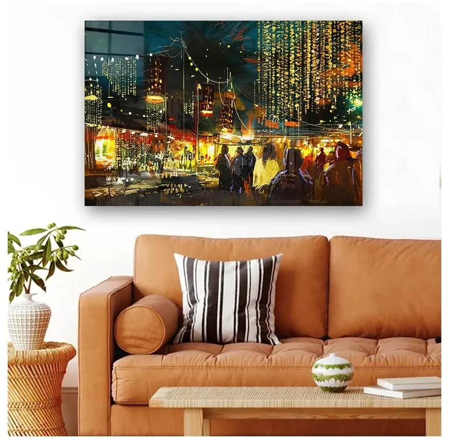 Szklany obraz 100x70 cm City Street – Wallity