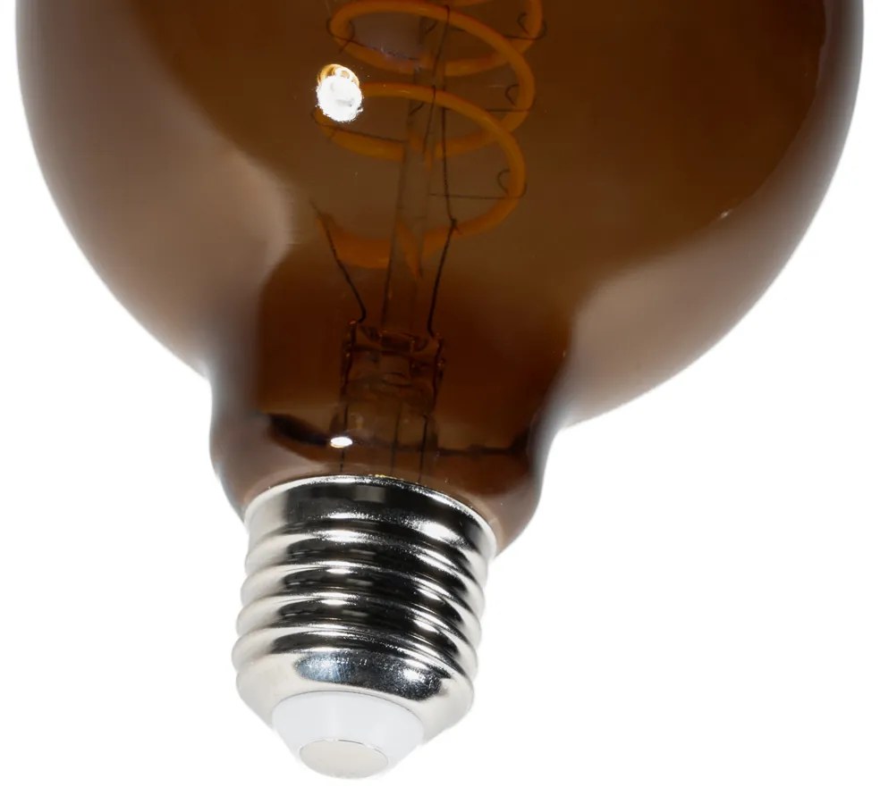 Zestaw 5 ściemnialnych żarówek LED E27 G95 brązowe 4W 120 lm 1800K